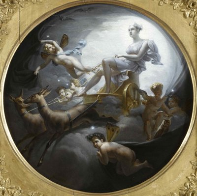 Diana på sin vagn, 1821. av Merry Joseph Blondel