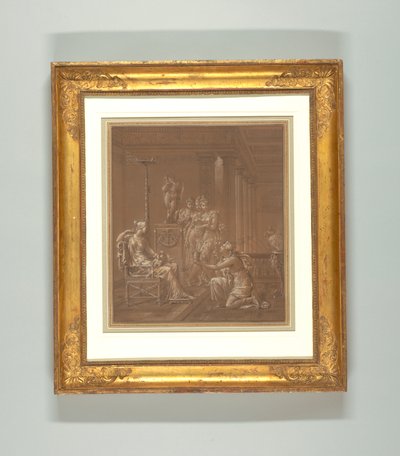 Ritning, tapetdesign av Merry Joseph Blondel
