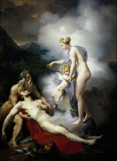 Venus häller balsam på Aeneas sår, ca. 1805-1810. av Merry Joseph Blondel