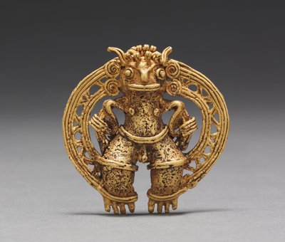 Figurhänge, c. 1000-1550 (gjutet guld) av Mesoamerican Mesoamerican