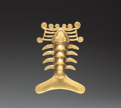 Hummerhänge, ca. 1000-1500 (gjutet guld) av Mesoamerican Mesoamerican
