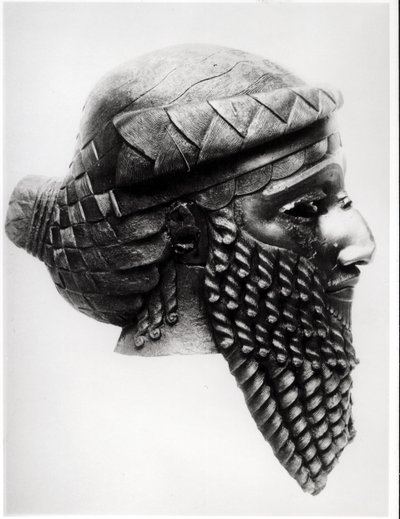 Huvud av Sargon I (ca 2334-2279 f.Kr.) 2400-2200 f.Kr. (koppar) (se även 189592) av Mesopotamian