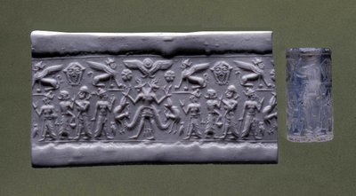 Cylindertätning, norra Syrien (kvarts) av Mesopotamian Mesopotamian