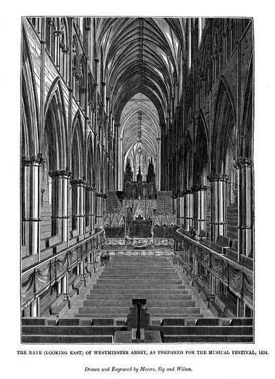 Vapenhuset ser öster om Westminster Abbey, 1843 av Messrs Sly and Wilson