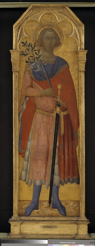 St Victor av Siena av Mesteren for Palazzo Venezia Madonna