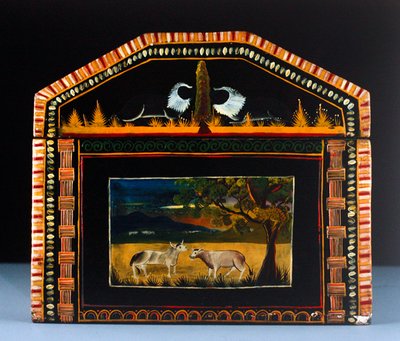 Kista (lackerat och målat trä) (detalj 394890) av Mexican School