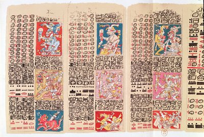 Faksimilkopia av en sida i Dresden Codex (se även 82558) av Mexican School