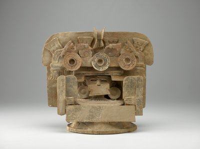 Incensario, c.200-600 (terrakotta och färg) av Mexican School