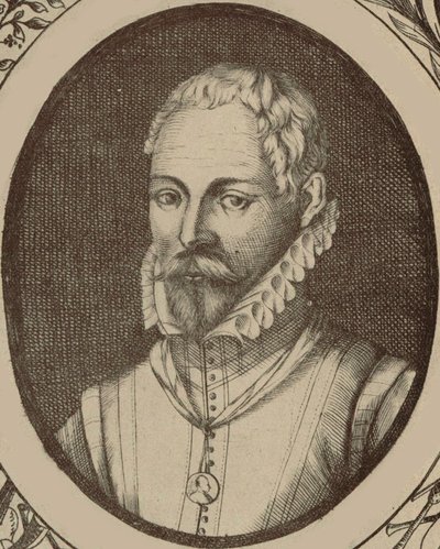 Porträtt av kompositören Roland de Lassus 1532-1594. av Meyssens