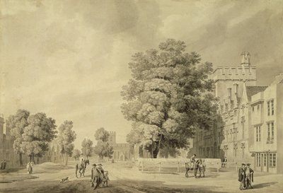 St Johns College, Oxford (penna & bläck och tvätt) av Michael Rooker