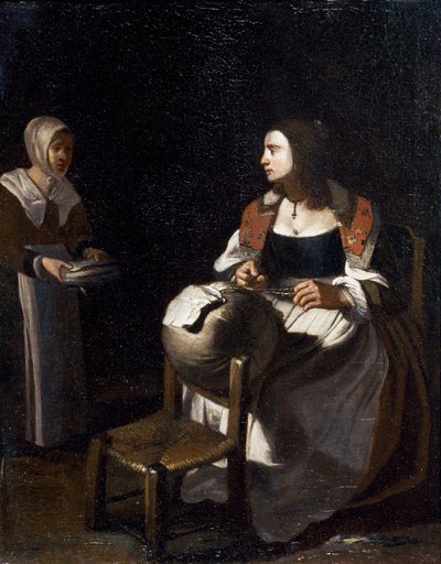 Kuddspetsmakaren (olja på duk) av Michael (attr. to) Sweerts