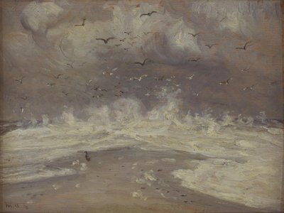 Surfa vid Jyllands nordkust av Michael Ancher