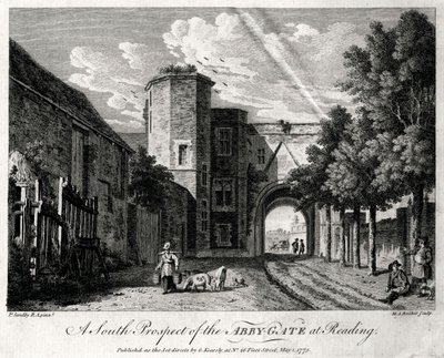 A South Prospect of the Abby-Gate i Reading, Berkshire, 1775 av Michael Angelo Rooker