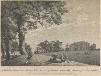 Broken-hurst i Hampshire, The Seat of Edward Morant, Esquire, medlem för Lymington (utgiven av G. Kearsly); sida 43 (volym ett) av Michael Angelo Rooker