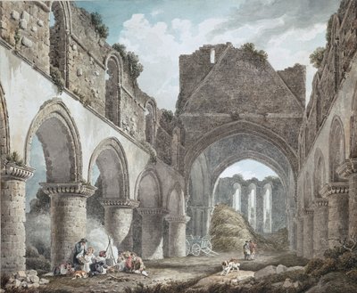 Buildwas Abbey, Shropshire, c1760-1800 av Michael Angelo Rooker