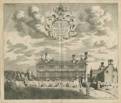 Broughton Hall: gravyr i kopparplåt, nd [1653-1686] (tryck) av Michael Burghers