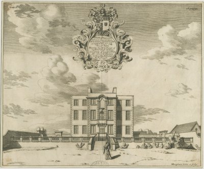 Elmhurst Hall: kopparplåtgravyr, nd [1653-1686] av Michael Burghers