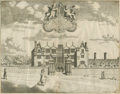 Keele Hall: kopparplåtgravyr, nd [1653-1686] av Michael Burghers