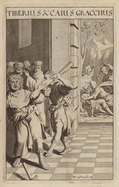 Tiberius och Caius Gracchus, romerska politiker av Michael Burghers
