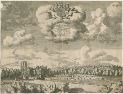 Trentham Hall: gravyr, nd [1686] av Michael Burghers
