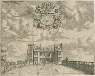 Trentham Hall: gravyr, nd [1686] av Michael Burghers
