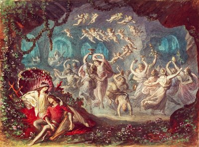 Monaco, Scenografi för Tannhauser-föreställning av Richard Wagner på Münchens nationalteater av Michael Echter