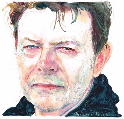 David Bowie (akvarell) av Michael Frith