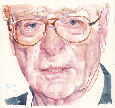 Michael Caine (akvarell) av Michael Frith
