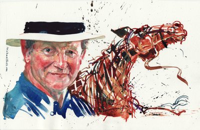 Michael Morpurgo (akvarell) av Michael Frith