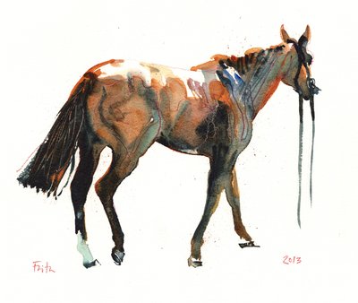 Utan titel, 2018 (akvarell på papper) av Michael Frith