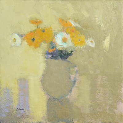 Blommor från den muromgärdade trädgården, 2014 (olja på linne) av Michael G. Clark