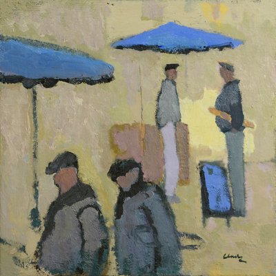 Tuesday is Market Day, 2016 (olja på linne) av Michael G. Clark