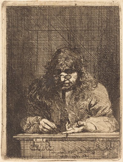 Självporträttteckning av Michael Lukas Leopold Willmann