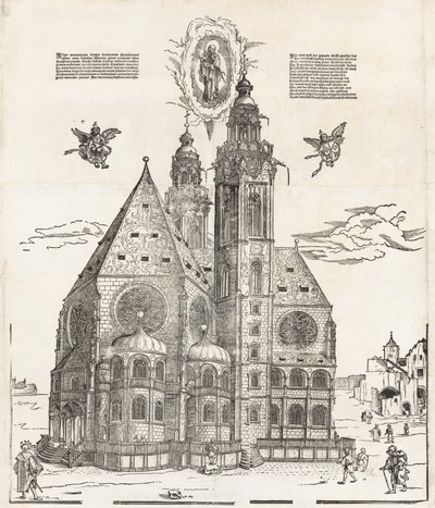 Den vackra jungfruns nya kyrka i Regensburg av Michael Ostendorfer