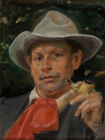 Porträtt av Martin Andersen Nexø av Michael Peter Ancher