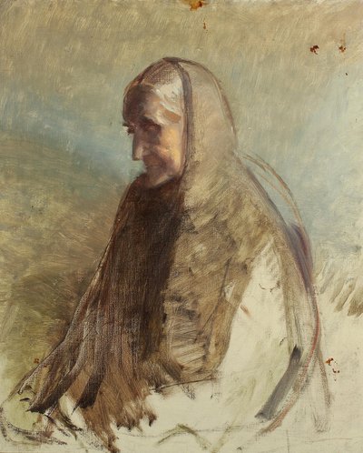 Studie av fru Brøndum. av Michael Peter Ancher