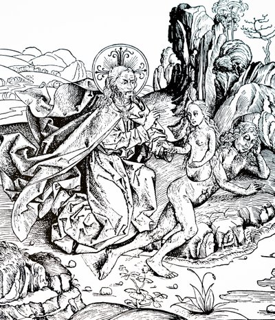 Die Erschaffung von Adam und Eva aus der Nürnberger Chronik von Michael & Pleydenwurff W. (d.1494) Wolgemuth