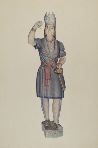 Cigarraffär Indian, ca. 1938. av Michael Riccitelli