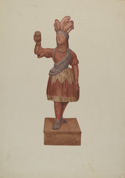Cigarraffär Indian, ca. 1939. av Michael Riccitelli