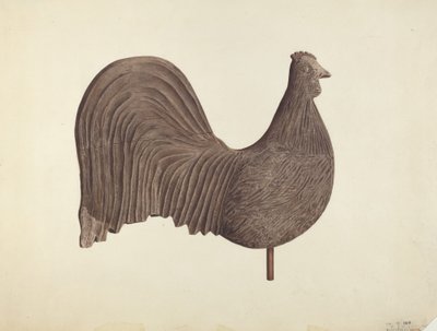 Rooster Weather Vane, troligen 1940. av Michael Riccitelli