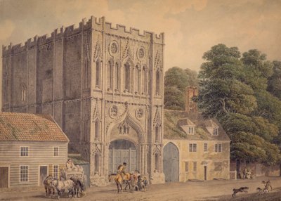 The West Front of the Abbey Gate, Bury St. Edmunds, 1788-1801 av Michael Rooker