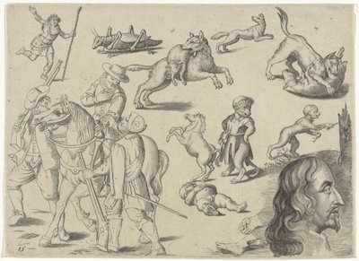 Övningsblad med teckningsexempel: figurer och djur av Michael Snijders