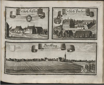 Tyska: Historico-Topographica Descriptio. Det vill säga: Beskrivning, deß Churfürsten- und Hertzogthums Ober- und Nidern Bayrn : Welches In vier Theilter oder Renntämbter, Als Oberlandts München und Burgkhausen, Unterlandts aber in Landshuet und Straubing  av Michael Wening