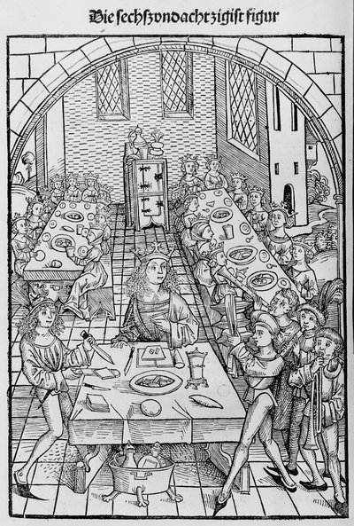 Skattkammaren eller helgedomen för varornas rikedom frälsning och evig lycka, 1491. av Michael Wolgemut