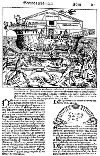 Sida från boken Nürnbergkrönikan, av Hartmann Schedel, 1493. av Michael Wolgemut