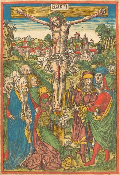 Korsfästelsen med Maria Magdalena av Michael Wolgemut