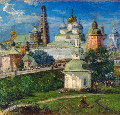 Treenigheten Lavra av St Sergius i Sergiyev Posad, 1910-talet. av Michail Boskin