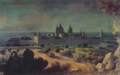 Kungliga klostret San Lorenzo, El Escorial. Omkring 1722 av Michel Ange Houasse
