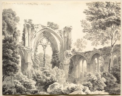 Inne i East End av Nettley Abbey, 1794. av Michel Angelo Rooker