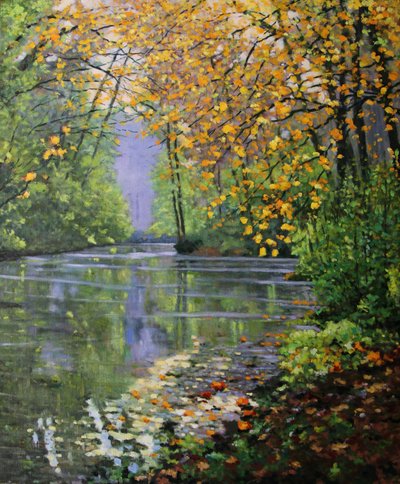 Essonne på hösten, 2021 (målning av Michel Bultet